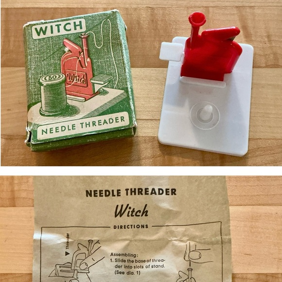 VINTAGE AUTOMATIC NEEDLE THREADER/ THREADING WITCH/ MADE IN GERMANY/ 1950s - Picture 1 of 12